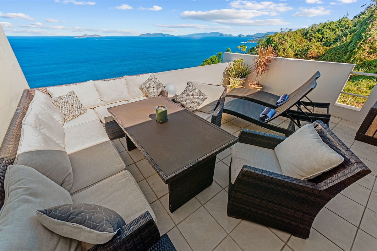 Enjoy starting or ending your day on the comfortable patio