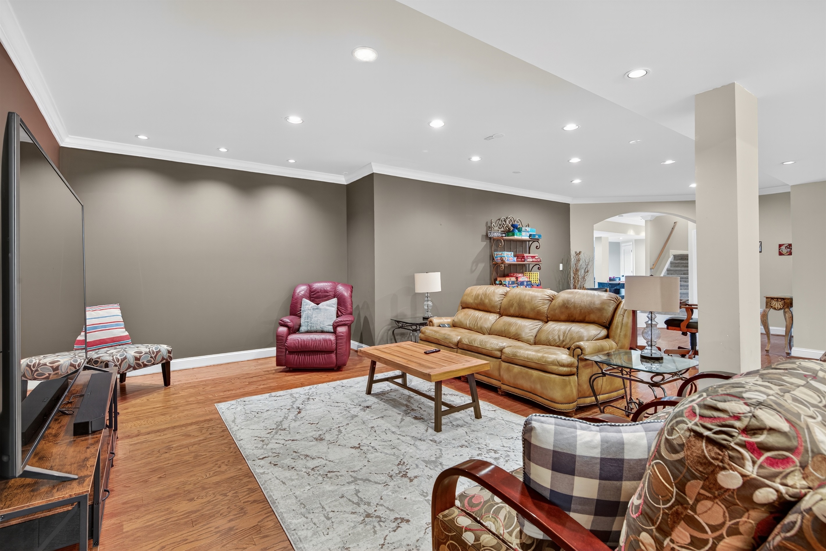 Casual TV area designed for time spent together.