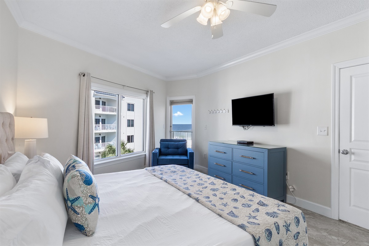 Master Bedroom with king size bed.