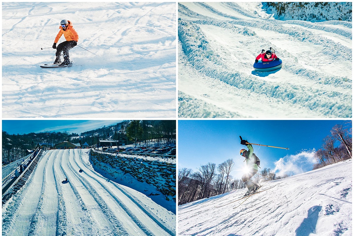Skiing (3 options) and one of the largest tubbing places in the country
