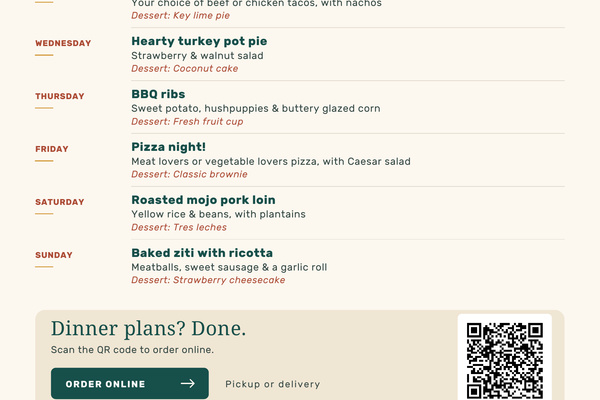 NEW - Cafe Sol - PRIX FIXE DINNER