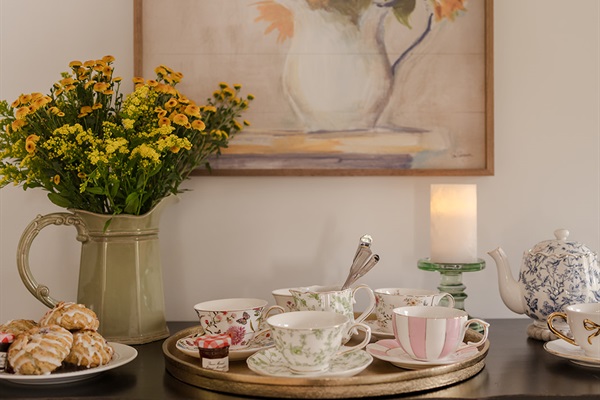 Sweet Treats and Tea on the Sun Deck off the Green Lady Suite