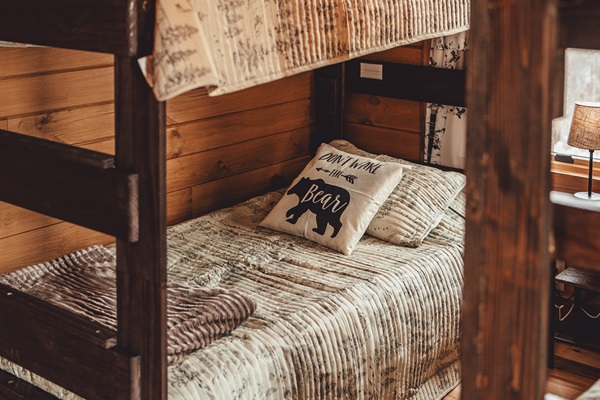 Super Cozy Linens with Playful Bear Theme Throughout, Your Kiddos Will Love It!