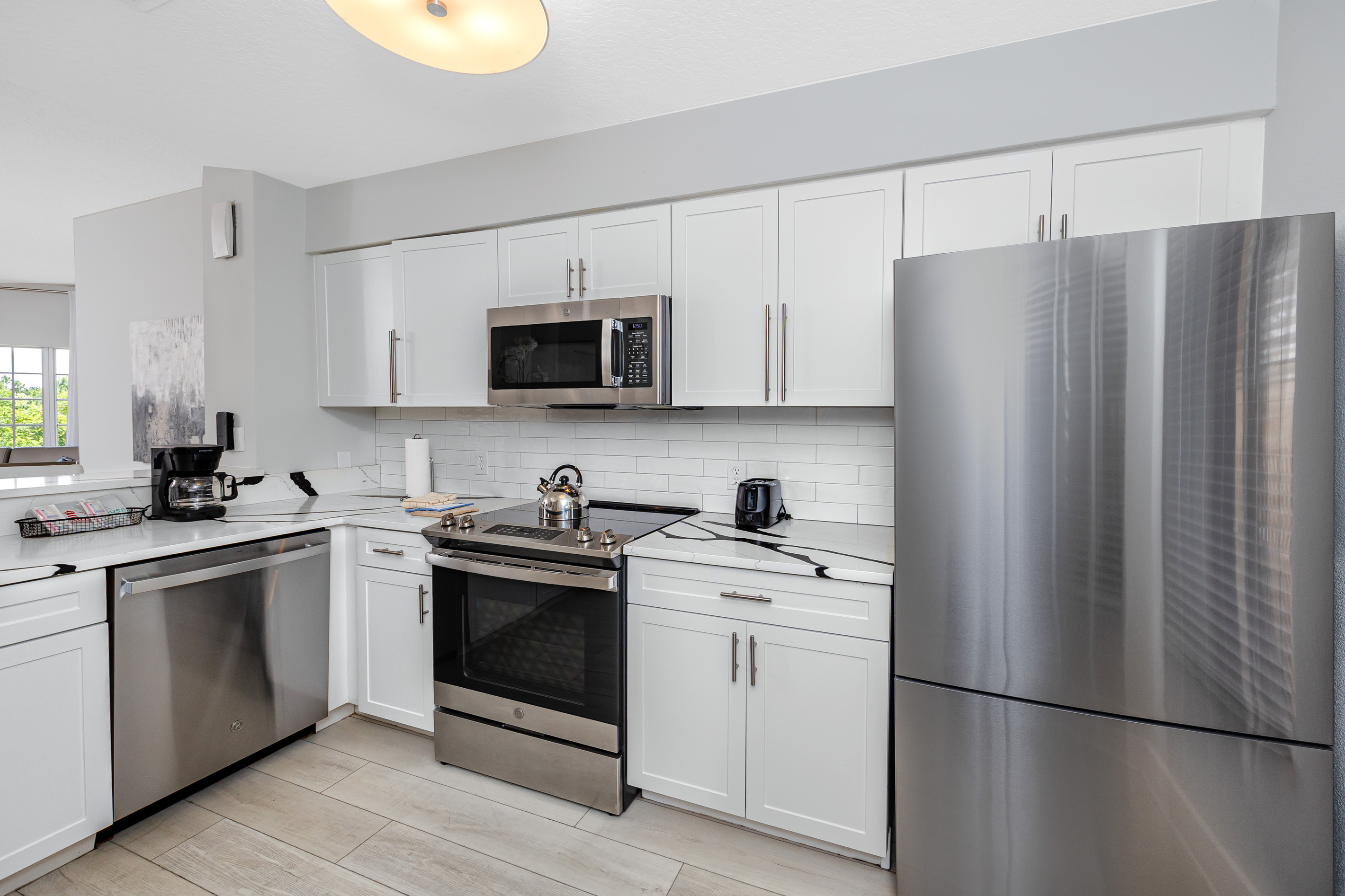 Fully stocked kitchen