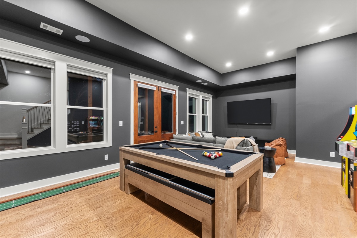 Game room fun — pool, ping-pong, and endless entertainment options.