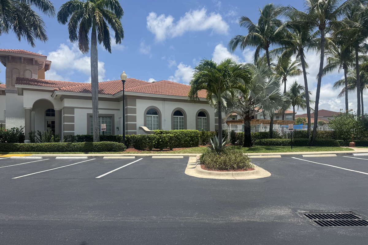 Parking lot next to the pool