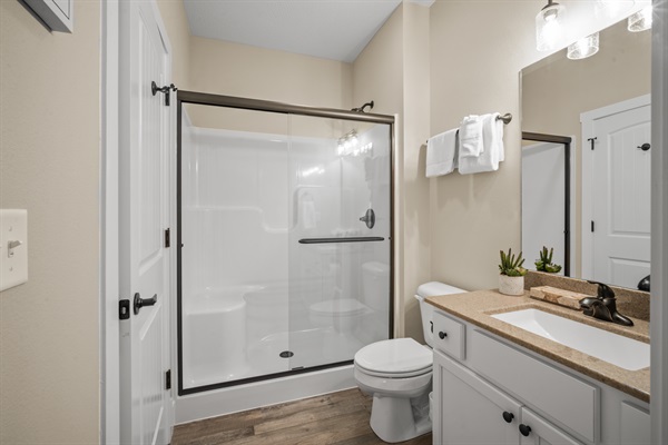 Bathroom# 4 has a walk-in shower.