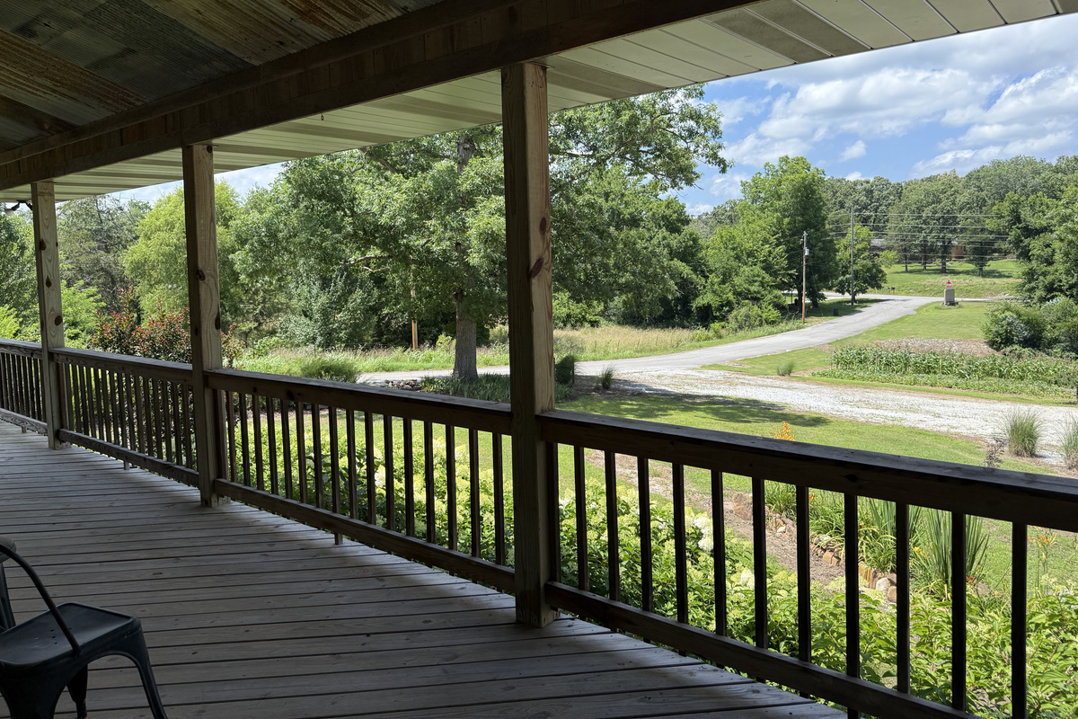 Wraparound porch view