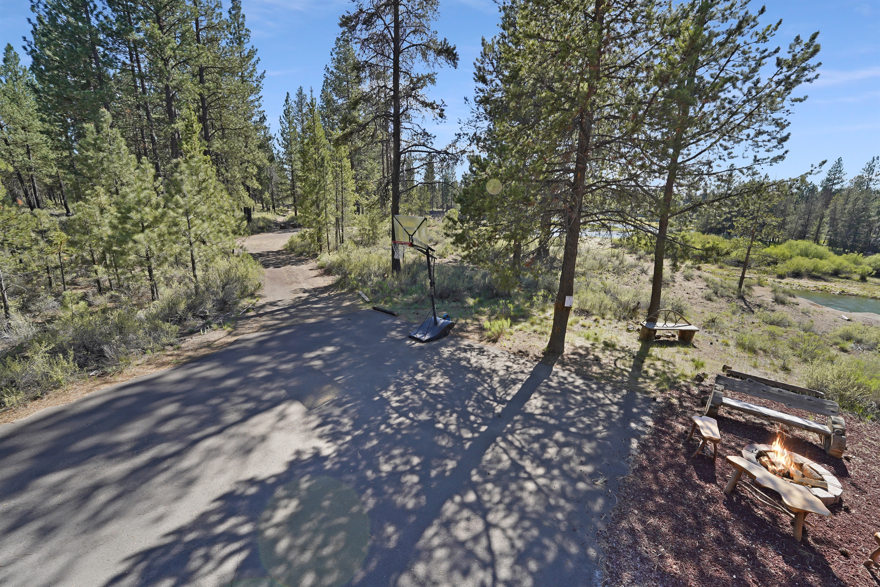 Miles of nearby walking and biking trails through the pines