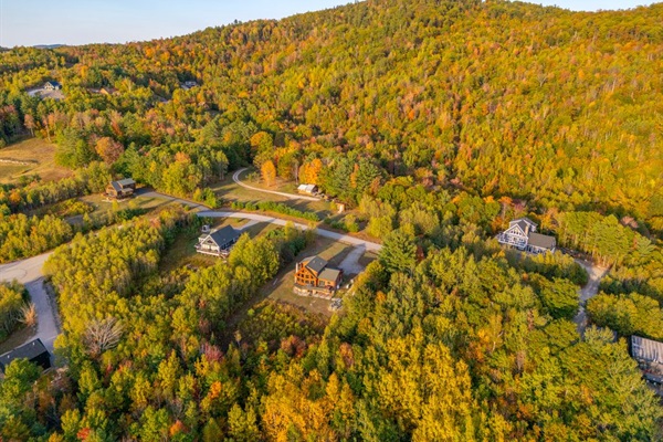 Stunning aerial view capturing the home and its natural surroundings.