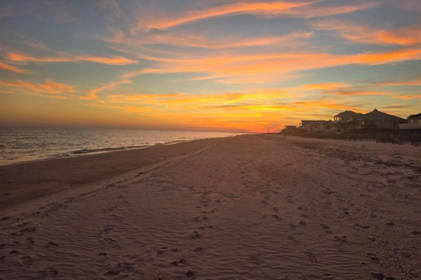 Sunset on SGI Beach, 2 blocks away