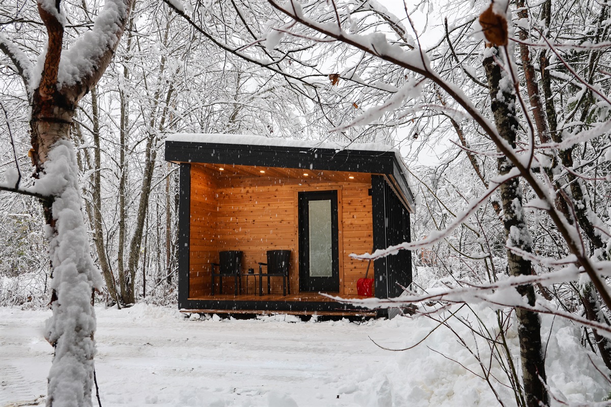 Timber Lodge in winter