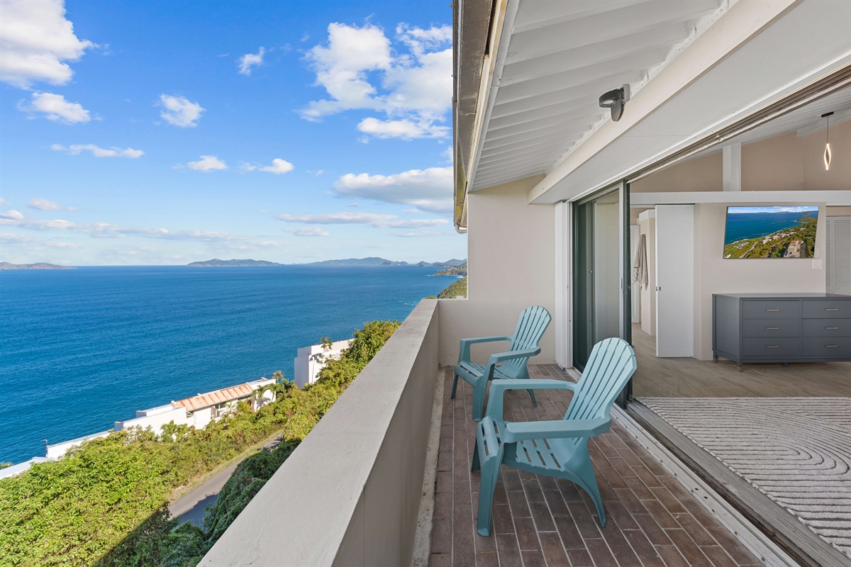 The balcony off of the primary looks like the perfect place to read your book!