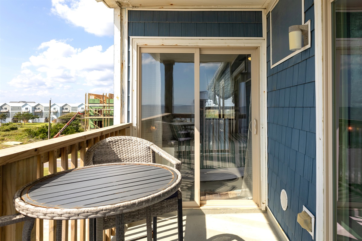 Bar height furniture on the balcony
