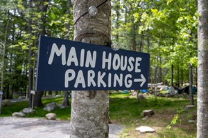 main house parking sign