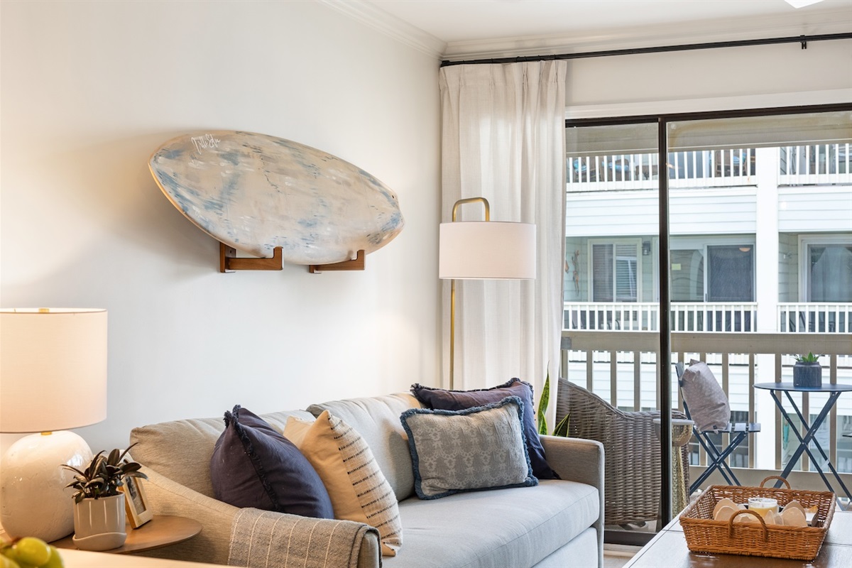 Living Room | 211C Oceanside Villas | Isle of Palms SC | IOP Escapes