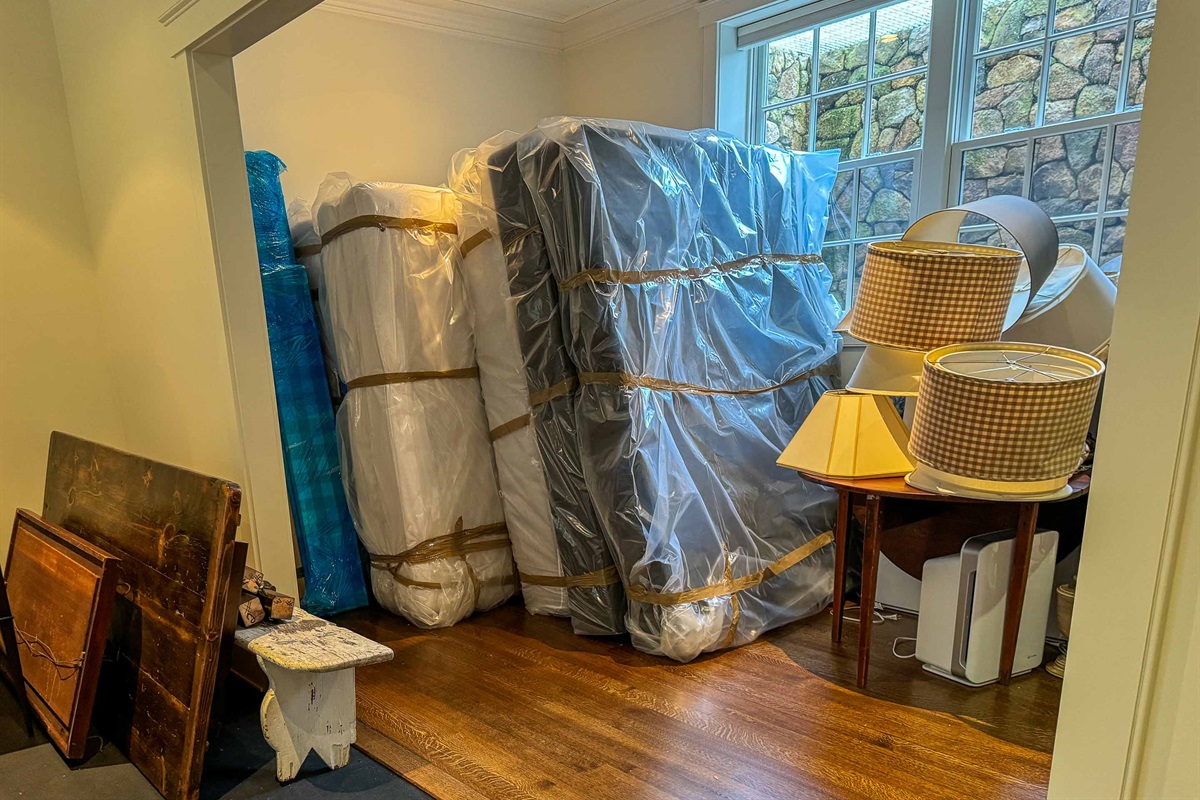 Sleeping and Sitting Area being set up