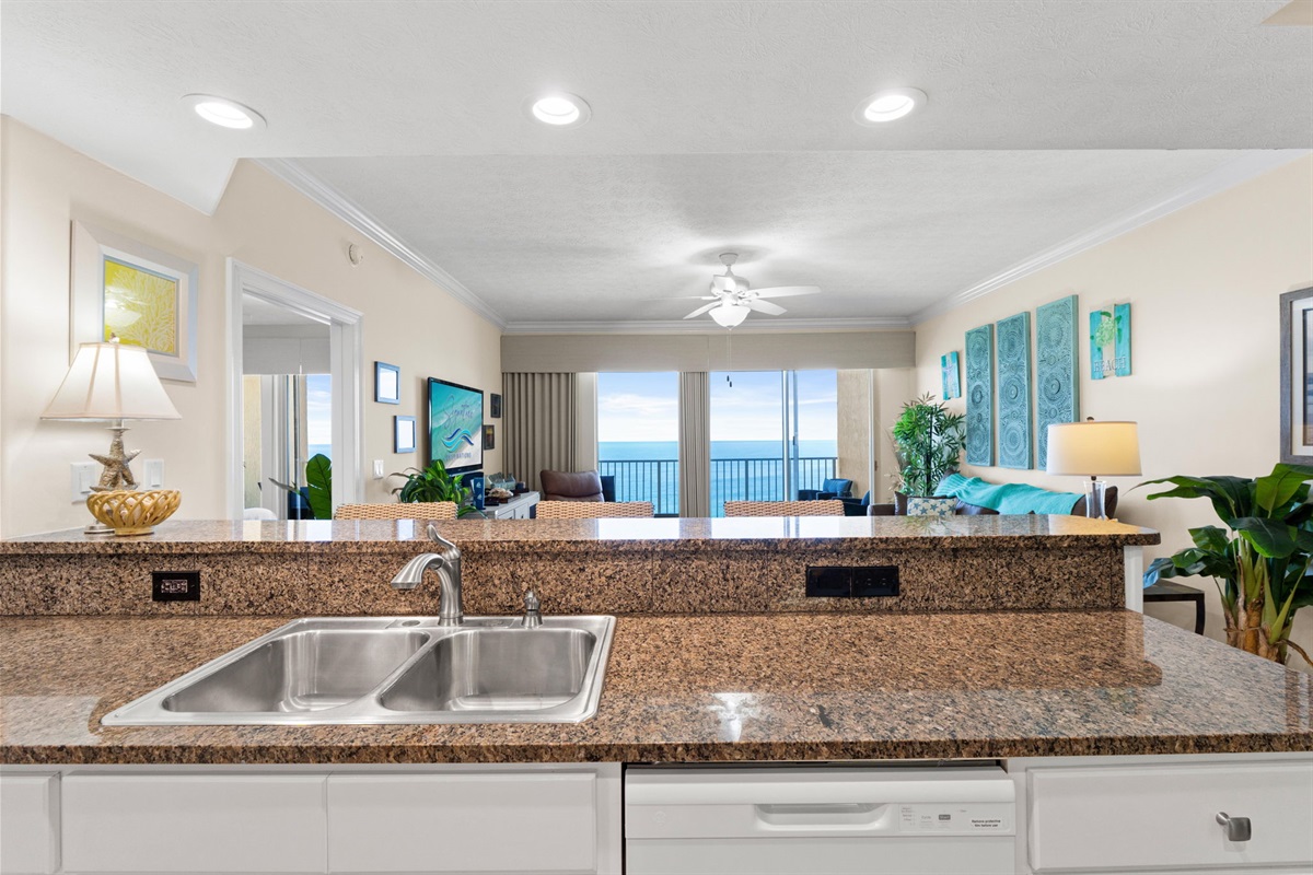 Kitchen and Bar Area