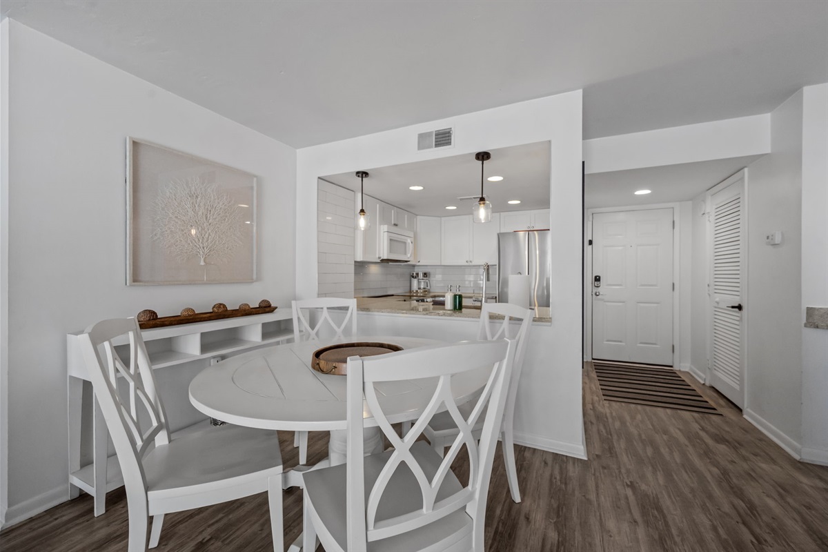 Comfortable dining space for meals together