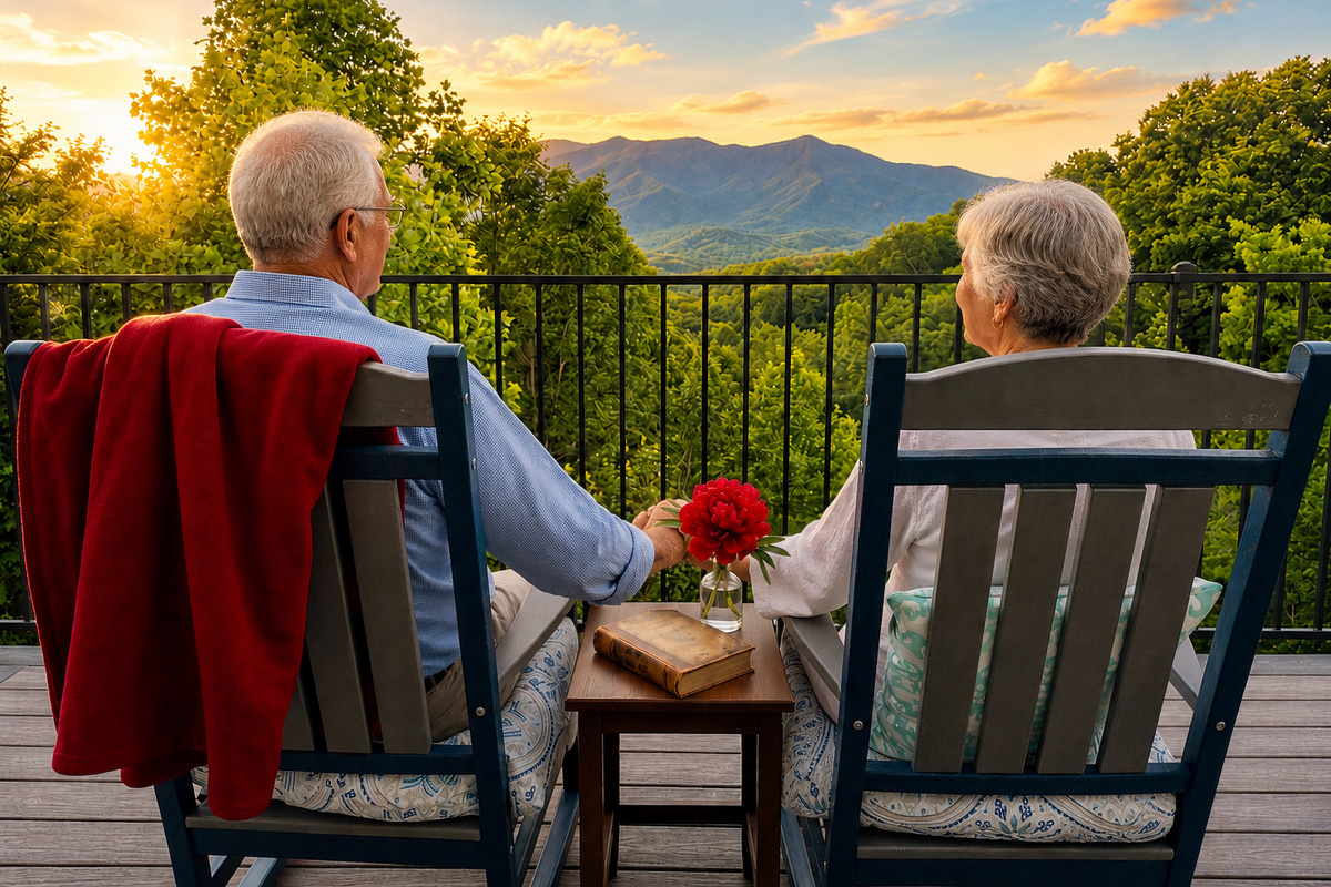 Share the gorgeous views of the mountains and spectacular sunrises with someone special, right from the top deck!