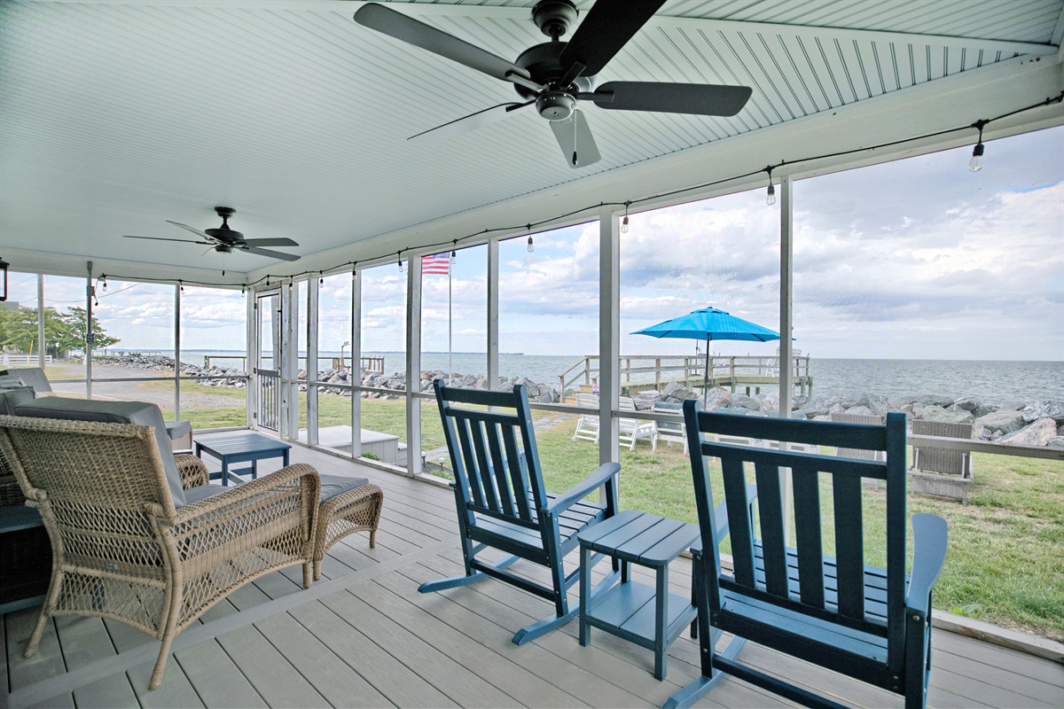 Plenty of room on the wrap around screen porch!