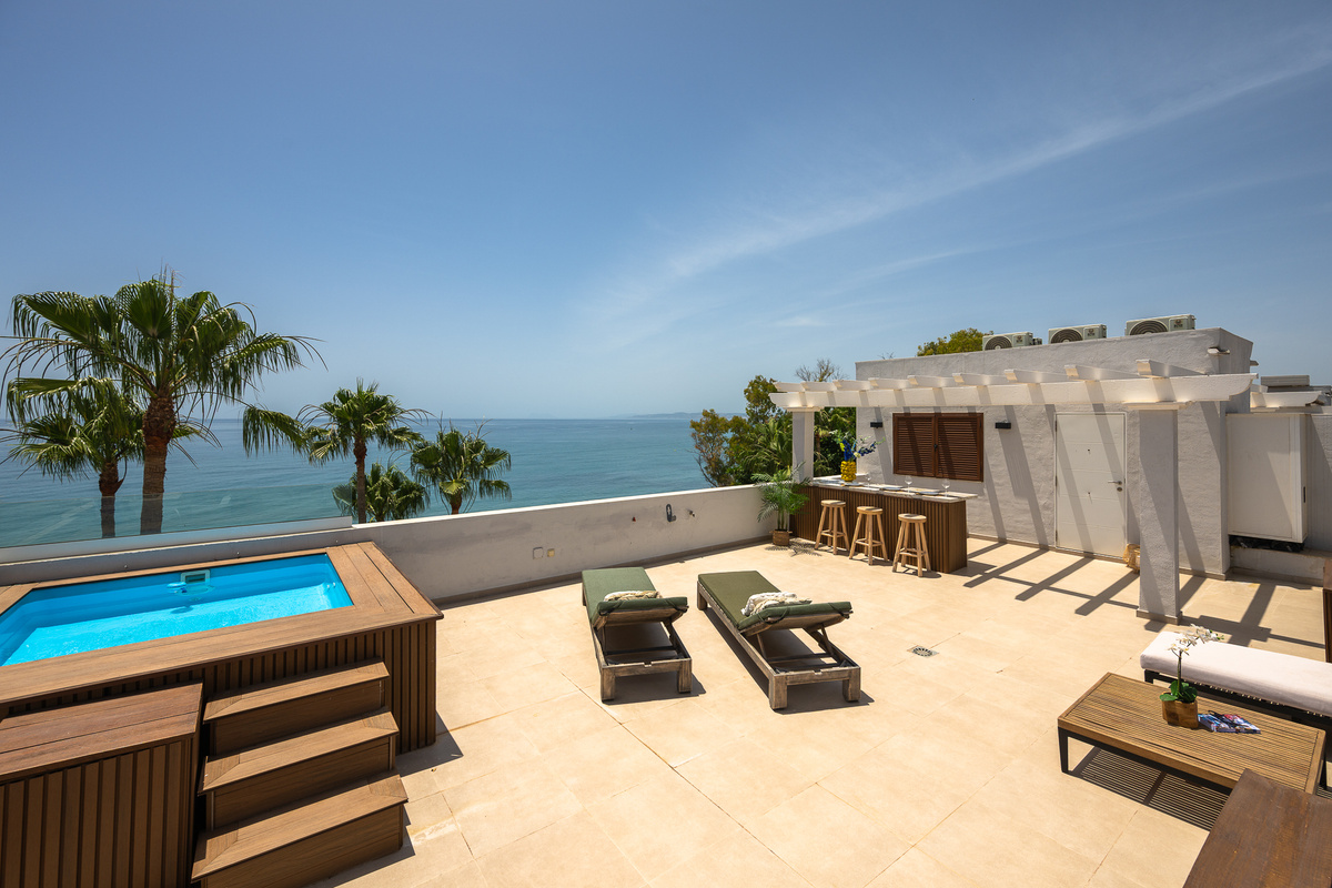 Private rooftop terrace with plunge pool