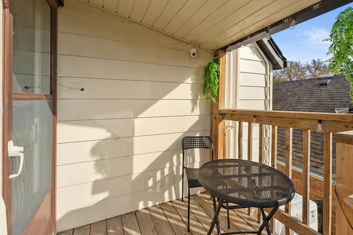 Enjoy your morning coffee, Covered balcony 