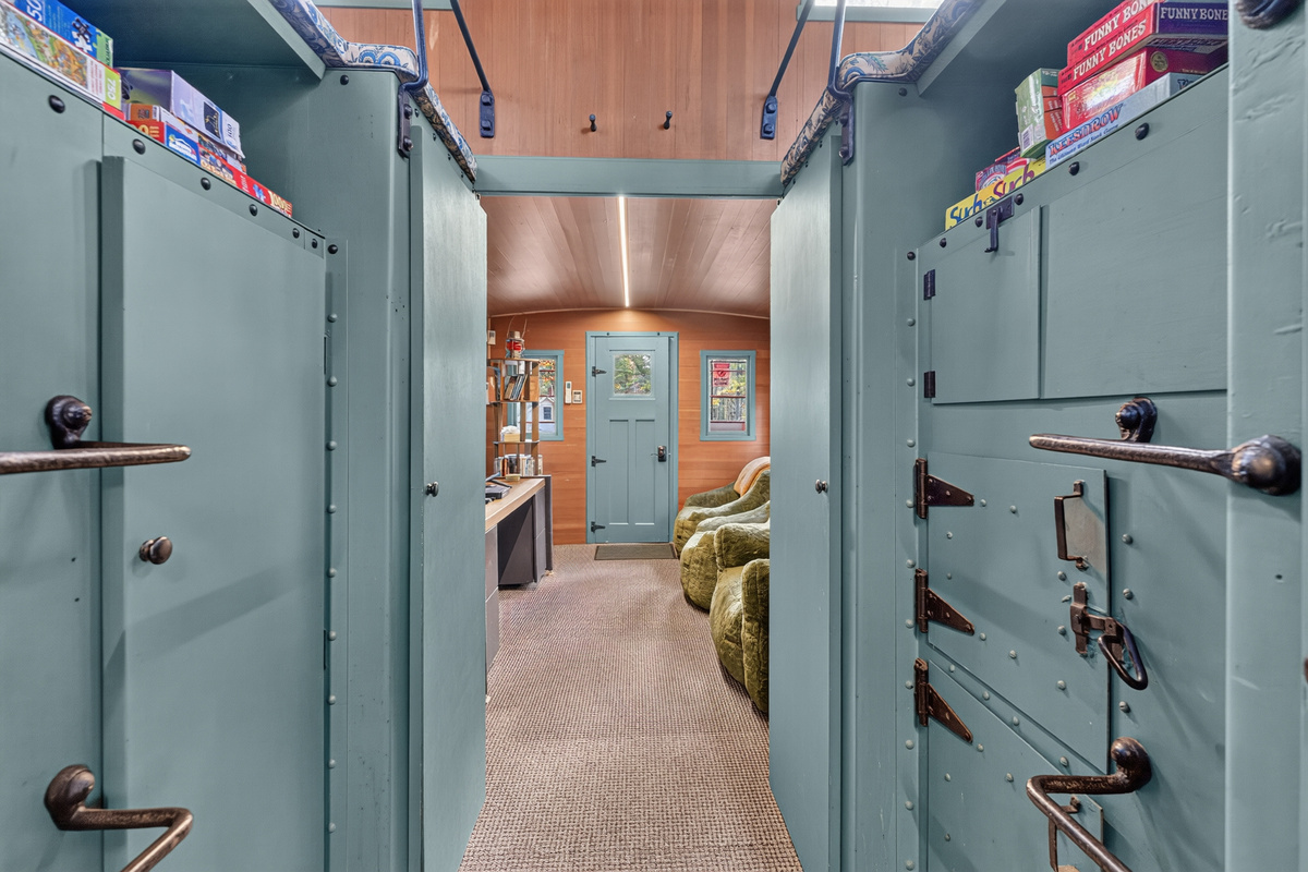 Train converted into home- hallway
