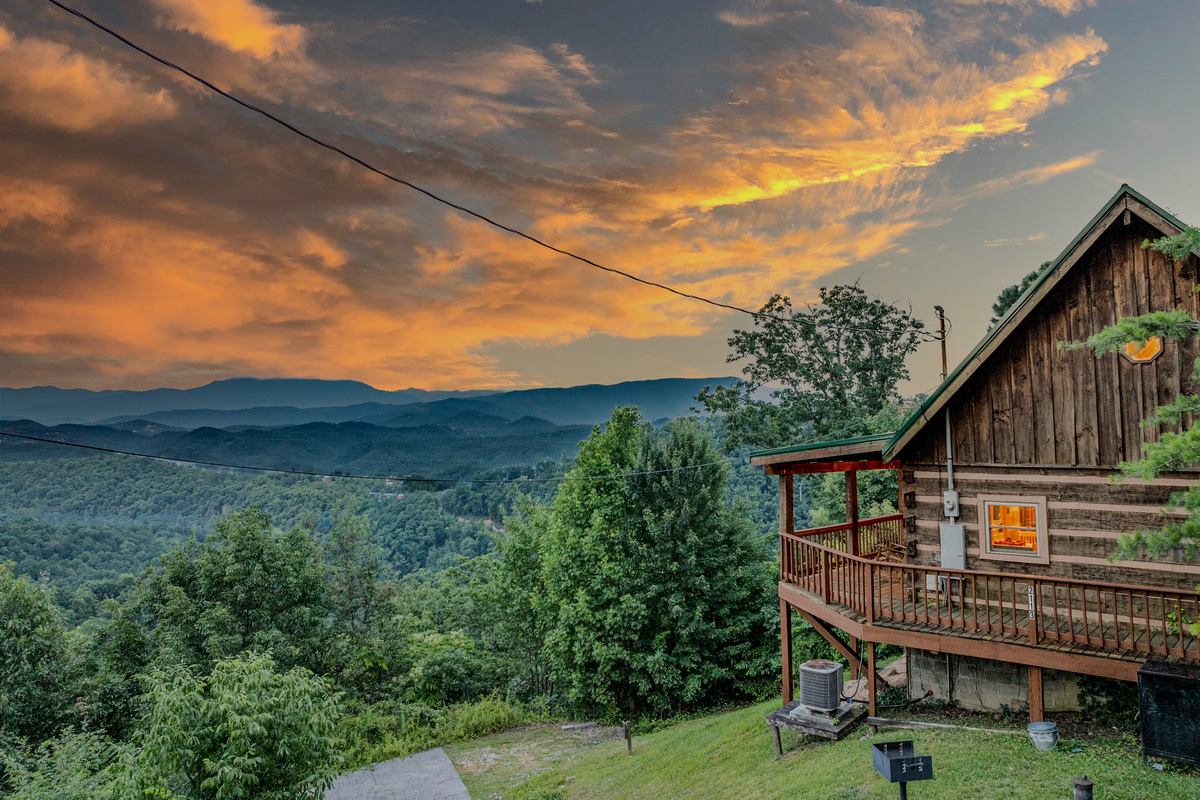 Mountain sunsets are even better from the cabin deck