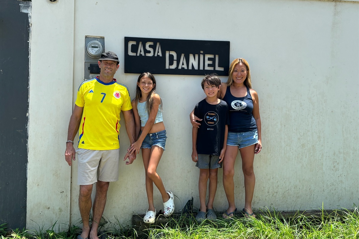 Keep an eye out for the Casa Daniel sign on the wall next to the long black gate