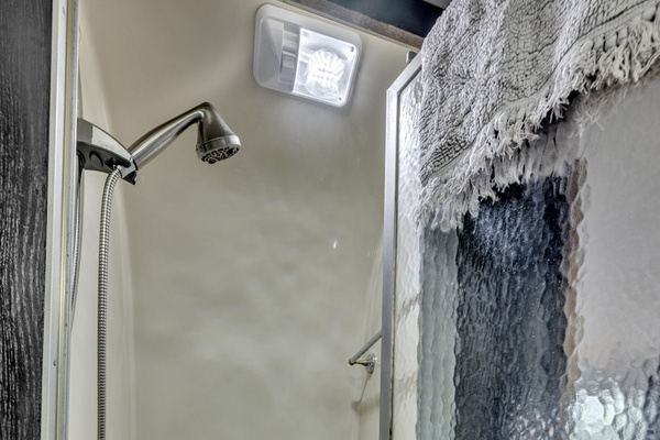 Full indoor shower for an easy, comfortable stay