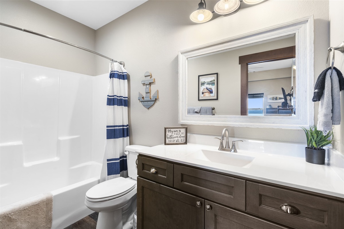 Bathroom attached to bunk room