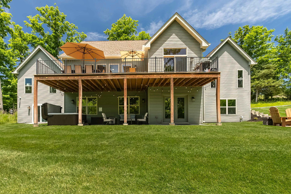 Enjoy the entire backyard from the covered patio.