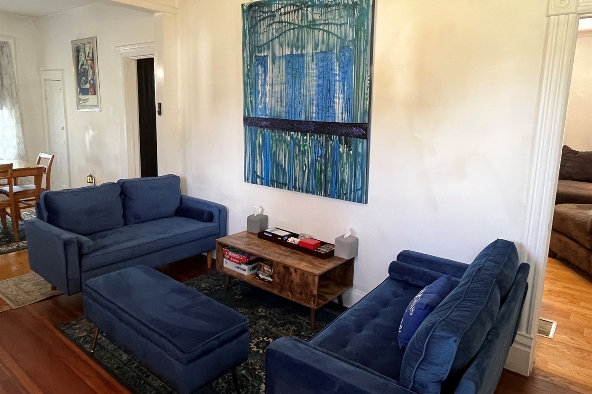 2nd living room and dining room with an artistic flare