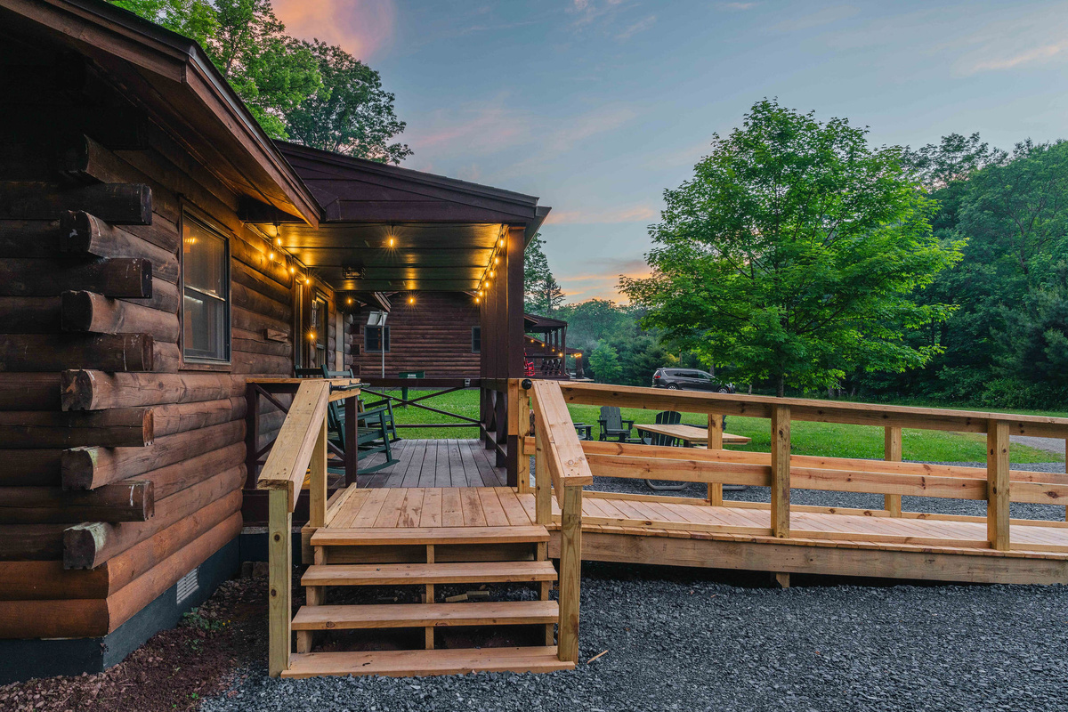 🌅 The deck — your front-row seat to the forest.