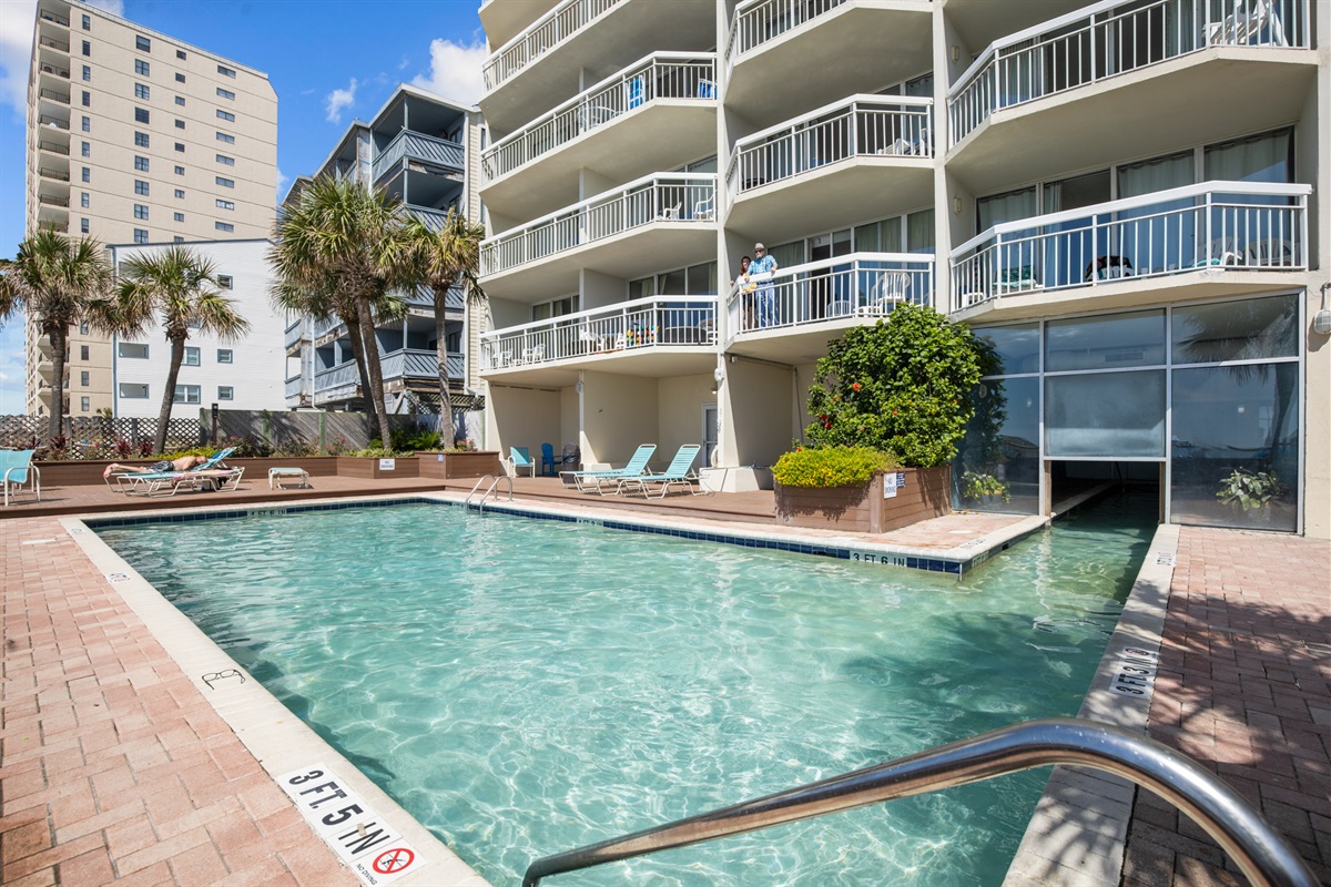 Outdoor pool connected to indoor pool!