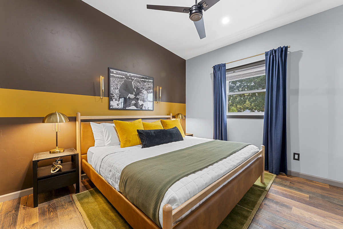 Another spacious bedroom designed to comfortably accommodate your group.