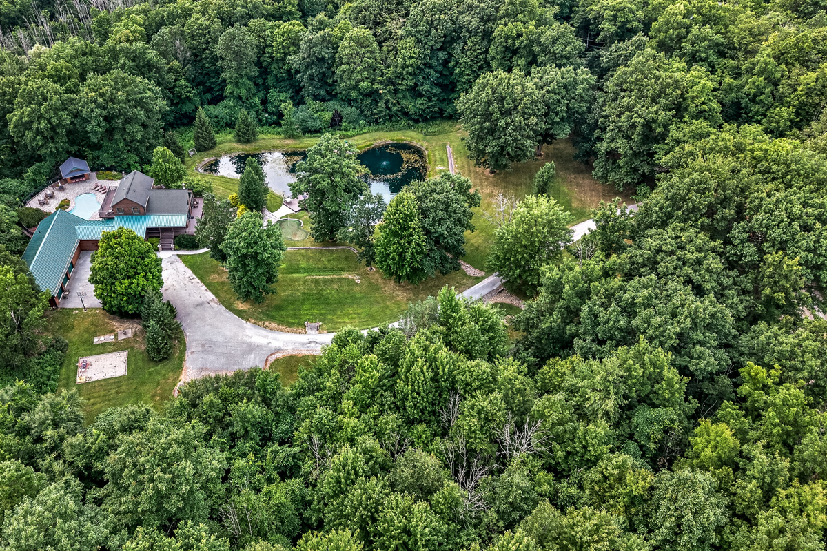 Property grounds viewed from above