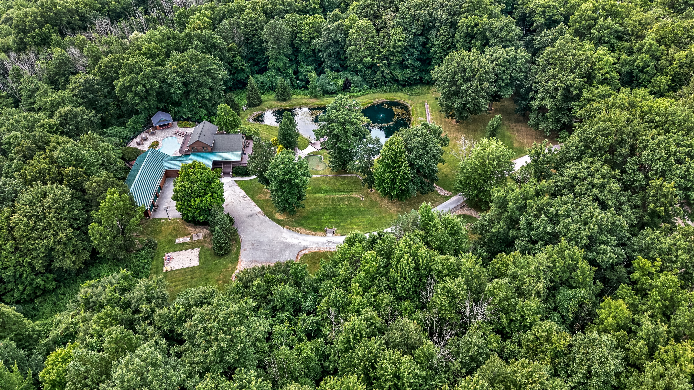 Property grounds viewed from above