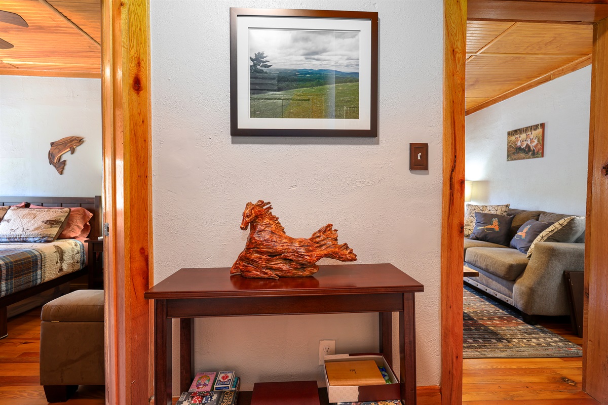 Small hallway to bathroom