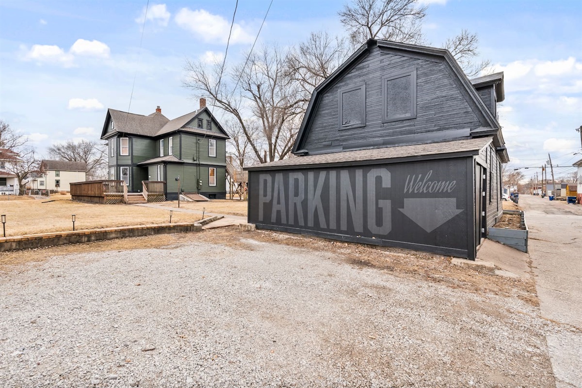 Dedicated, alley access parking for the entire property. Late arrivals are greeted with a lighted path and security motion lights to make check in easy, safe and seamless.