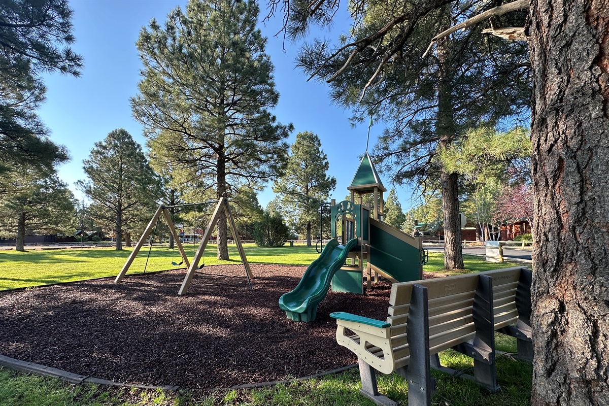 Children’s play ground, also down the road. Does require a pleasant 5 minute walk from the condo.