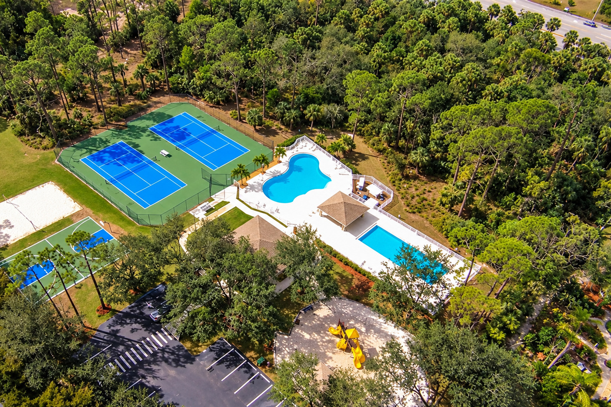 Aerial shot of the Community Centre