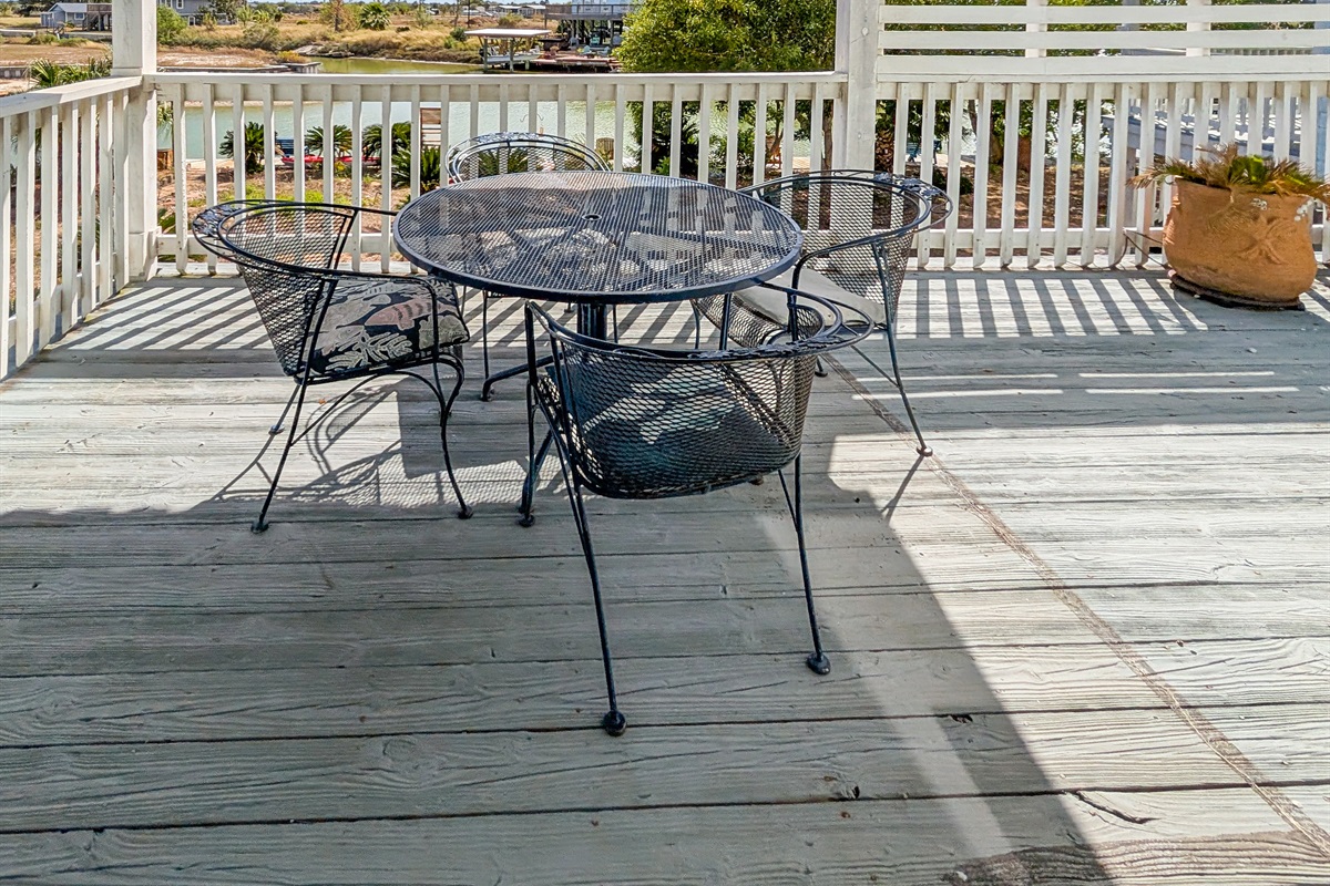 Upstairs on the deck