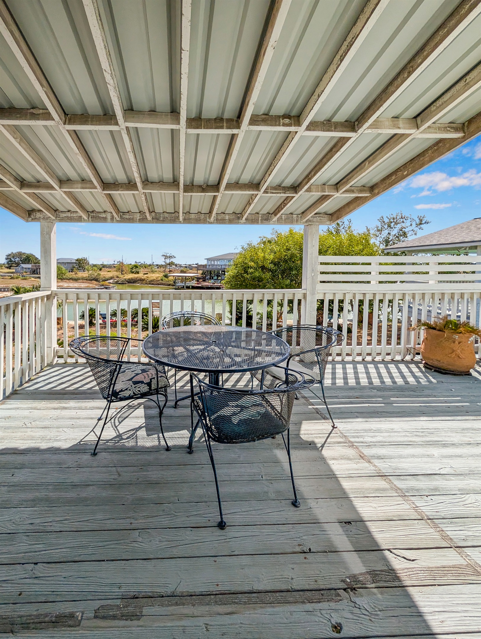 Upstairs on the deck