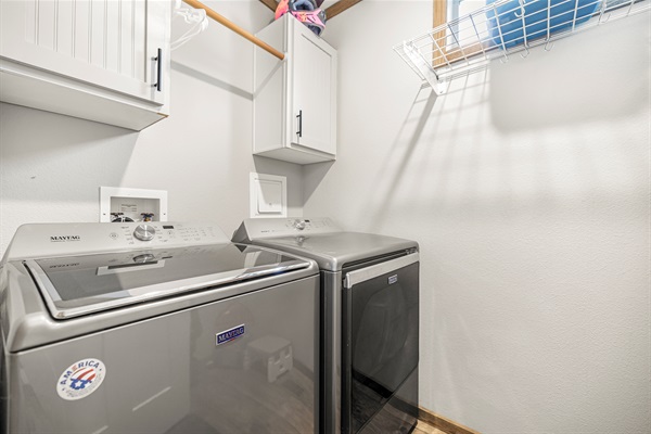 Laundry Room with space to hang your gear and helmets