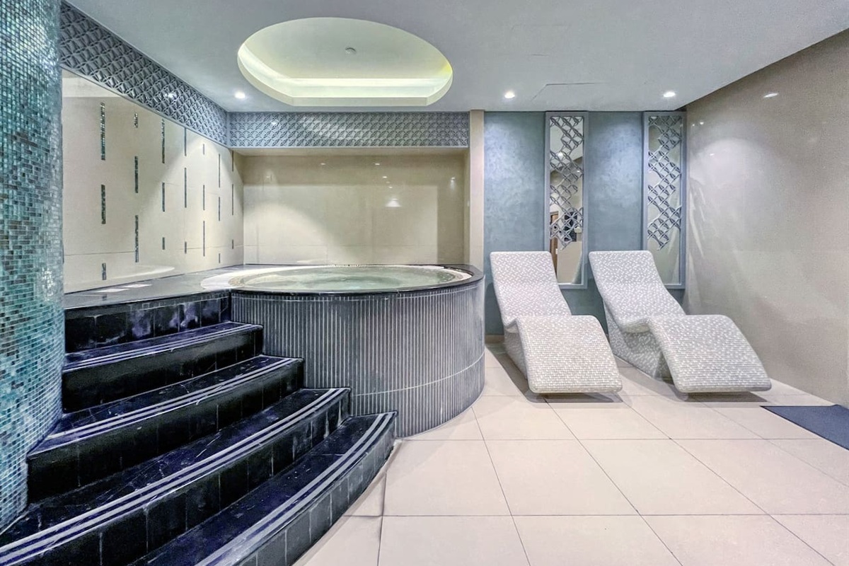 Spa facilities inside the building