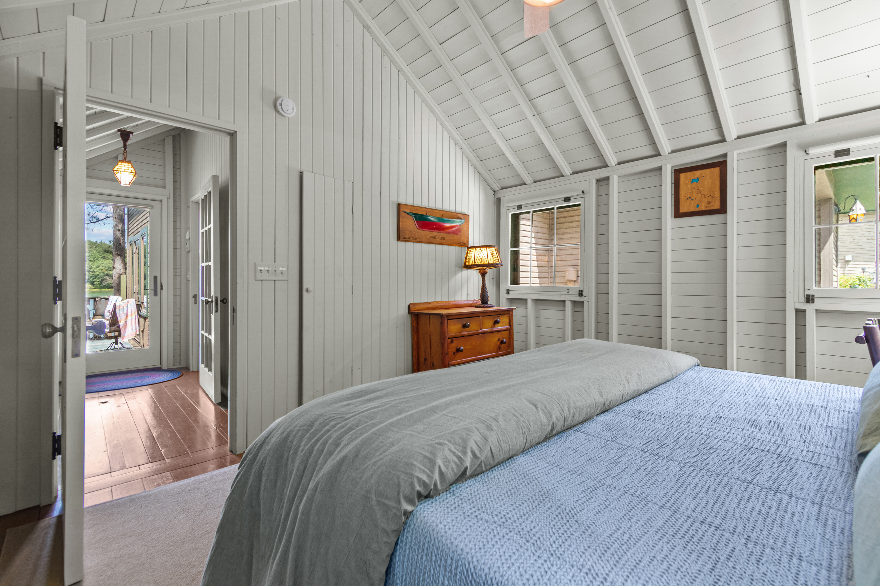 Step outside from the main-level bedroom and you’re just moments away from the deck, beautiful lake views, and everything your lake getaway has to offer.
