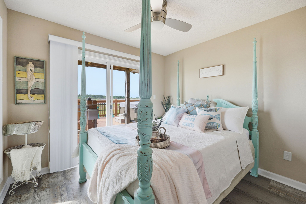 Drift off in comfort surrounded by coastal charm and sunset views