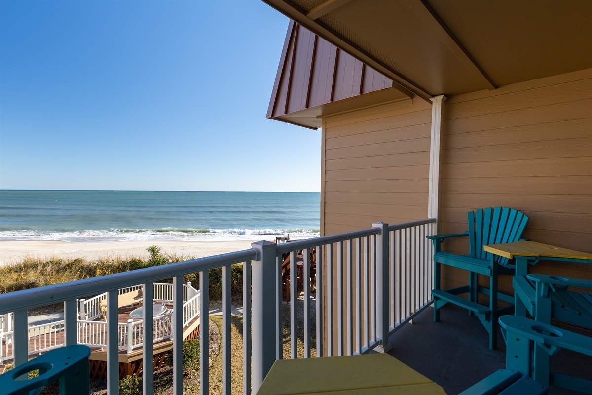 Large oceanfront balcony